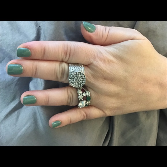 Sterling Silver cocktail ring sz10 EUC - Picture 3 of 9